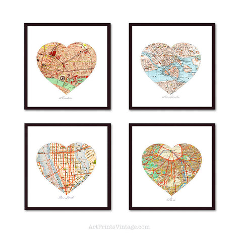Heart map gift for personalized and unique anniversary gifts
