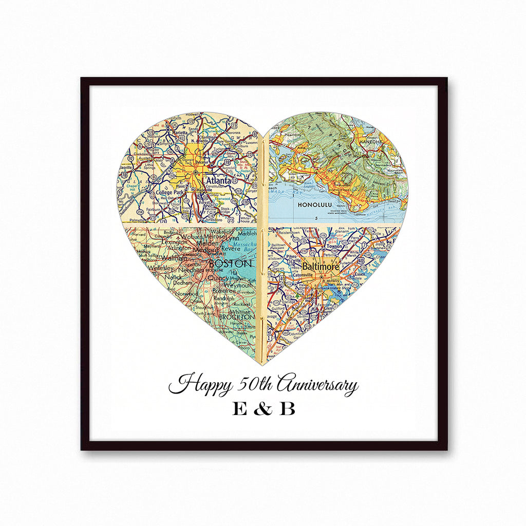 Map wedding gift | Honestweddingadvice.com
