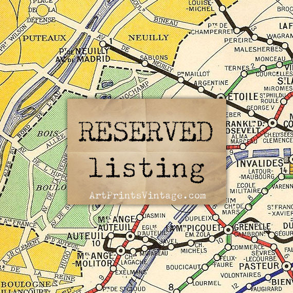 Reserved listing