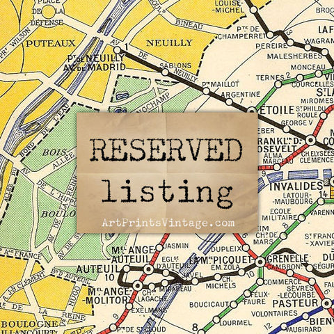 Reserved listing